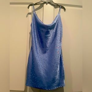 Mini blue dress with flowers LA hearts